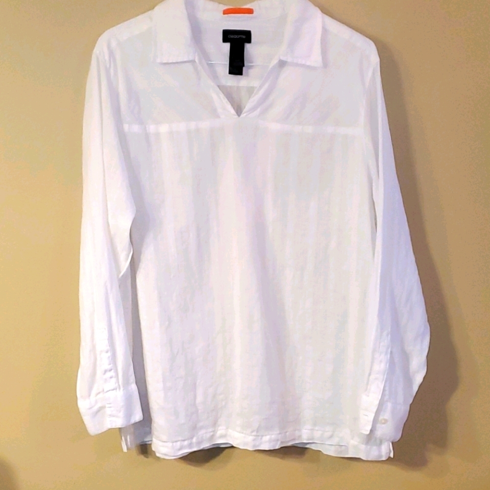 Mens Claiborne 100 %Linen Shirt